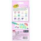 Crayola - Crayons de couleur, Pastel, 12/boîte, paquet de 12-IDÉAL POUR LE COLOURIAGE POUR ADULTES : Les nuances pastel sont parfaites pour ajouter des détails uniques à vos livres de colouriage pour adultes !