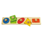 Puzzle de correspondance de formes Bigjigs Toys -Pièces légères et chevillées conçues pour les petites mains