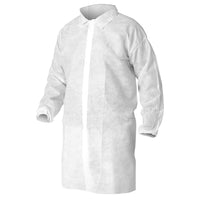 Latoplast - Manteau de laboratoire de polypropylène - Moyen - Blanc-Polypropylène blanc