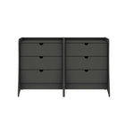 Manhattan Comfort - Coney commode moderne mi-siècle 27,55" gris - lot de 2-Commode Mid-Century Modern pour chambre à coucher