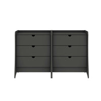 Manhattan Comfort - Coney commode moderne mi-siècle 27,55" gris - lot de 2-Commode Mid-Century Modern pour chambre à coucher