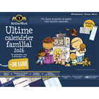 MotherWord - Ultime calendrier familial de luxe pour réfrigérateur 2025-2026 - 13 1/2 po H x 18 po l - français-16 grandes pages mensuelles détachables : septembre 2025 - décembre 2026
