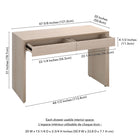 Hudson&Canal - Bureau Pembroke 48'' - Aulne blanc-8
