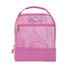 High Sierra - Sac-Repas Avec Compartiments Superposés, Tourbillion de marbre rose-Poche à accessoires en filet avec fermeture autoagrippante dans le compartiment principal