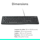Logitech K120 Clavier filaire USB prêt à l’emploi pour Windows - Noir-8