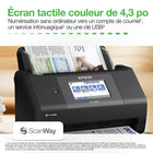 Epson - Scanneur de documents couleur recto verso sans fil WorkForce ES-590W-Numérisation recto verso 12 fois plus rapide - technologie de numérisation en une étape qui saisit rapidement les deux côtés d'un document en un seul passage à une vitesse atteignant 45 ppm