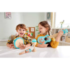Hape - 4-In-1 Ukulélé Set-Ce jeu est composé de 4 instruments de musique : une maraca, une castagnette, un tambourin et un ukulélé