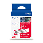 Brother Ruban adhésif très résistant blanc avec texte noir authentique pour étiqueteuses P-touch, 12 mm de largeur-Ruban TZe très résistant de 12 mm blanc avec texte noir pour étiqueteuses P-touch de Brother