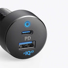 Anker - Chargeur allume-cigare PowerDrive PD 2 35 W 2 ports USB-A/USB-C avec câble USB-C - Noir-Gagnez du temps de charge - Les 2 ports permettent de recharger plusieurs appareils en même temps