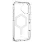 UAG - Coque Plyo robuste avec MagSafe pour iPhone 16 - Glacée/Blanche-Compatible avec la charge sans fil pour la plupart des chargeurs sans fil tiers