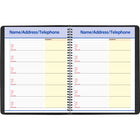 AT-A-GLANCE - Cahier de rendez-vous mensuel QuickNotes 2025 - 10 7/8 po H x 8 1/4 po l - Noir - Anglais-Couverture en similicuir noir