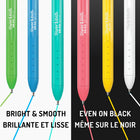 Paper Mate - Stylos InkJoy Bright de Paper Mate, stylos à gel, pointe moyenne (0,7 mm), rétractables, couleurs vives assorties, 6 unités-La prise ergonomique enveloppe tout le stylo gel pour écrire avec confort