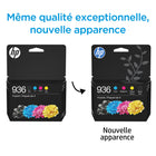 HP - 936 cartouche d’encre - rendement standard - noir, cyan, magenta et jaune - paquet de 4-Jusqu’à deux fois plus d’impressions avec l’encre HP d’origine par rapport à l’encre d’autres marques que HP