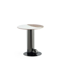 Manhattan Comfort - Table d’appoint Laurel 19,68 po style moderne et glamour - Noir-Table d’appoint moderne pour salon
