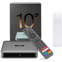 SVI - Svicloud 10P Boîtier TV Android 4+64GB - Télécommande vocale intelligente AI - Ultra HD - WiFi double bande 2,4/5,8G-  Version internationale-Accès étendu au contenu : SviCloud 10P+ offre un accès privilégié à plus de 2 000 chaînes de télévision en direct HD gratuites, comme une vaste bibliothèque de plus de 400 000 films et émissions de télévision