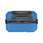 Swiss Mobility - Valise de cabine à coque rigide 21.50po de la collection QUAD - Bleu-Intérieur doublé avec panneau de séparation, poches pratiques et sangles de serrage pour garder le contenu organisé et en place