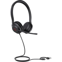 Yealink - Casque filaire USB-C/A UH35 - Microsoft Teams - Noir-Le système à double microphone, amélioré par la technologie Acoustic Shield, offre une amélioration de 60% des performances de réduction de bruit par rapport aux systèmes à microphone unique, éliminant intelligemment les bruits de fond