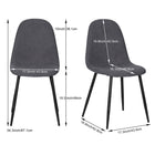 Homy Casa - Chaises d'accueil 4 places, tissu rembourré gris-Lot de 4 pour un bon rapport qualité/prix : Idéal pour les repas familiaux, les réunions ou l'utilisation en bureau.