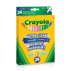 Marqueurs lavables à trait fin ultra-propres Crayola, ensemble de 24-Les marqueurs non toxiques les plus lavables au monde, avec une formule ultra-propre qui se lave facilement de la peau et de la plupart des vêtements et murs peints