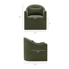 Modway - Bardot Mélange de lin recouvert d’engourdi Chaise d’accent - Sauge-Silhouette du dos courbé