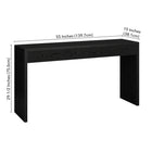 Hudson&Canal - Console Lawrence , 55 po de largeur, grain noir-9