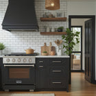 Kucht - 30 po Série KFX-X Cuisinière Pro Style au gaz naturel - Acier inoxydable/Noir-Grilles en fonte robustes pour déplacer les ustensiles sans les soulever