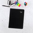 Mead - Cahier de rendez-vous mensuel Contempo 2027 - 8 3/4 po H x 6 7/8 po l - noir - bilingue-Couverture en poly texturee noire