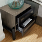 Modway - Merritt Table de chevet, Chêne-Construction en caoutchouc et MDF