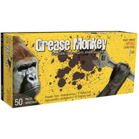 Grease Monkey - Gants jetables - nitrile - 8 ml - Grand - noir - paquet de 50-Jetables, G, noir