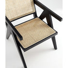 Manhattan Comfort - Hamlet fauteuil d’appoint style industriel chic 22,64" - noir et cannage naturel - lot de 2-29,53 po L x 22 po l x 28,74 po H