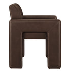 Modway - Daven Cuir végane Fauteuil à manger in Espresso-Glissières intégrées au sol non marquées