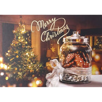 Mill Brook Studio - Cartes de souhaits Noël / Enveloppes - 5-3/8 po x 7-3/4 po - Pot à biscuits de Noël - Paquet de 18-Cartes de souhaits qualité boutique