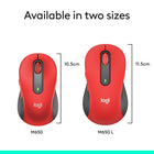 Logitech Signature M650L Souris Sans Fil - Rouge-Garantie limitée d'un an sur le matériel du fabricant
