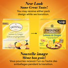 Twinings - Sachets de tisane citron et gingembre - paquet de 50-Équilibre le caractère chaleureux du gingembre avec un arôme rafraîchissant d’agrumes et une finale agréablement acidulée