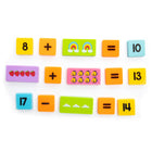 Educational Insights - Dominos mathématiques — Addition et soustraction - Ensemble de 102-Comprend : 60 dominos de nombres et de symboles mathématiques (1 po x 1 po), 40 dominos d'images mathématiques (1 po x 2 po), un seau de rangement et un guide d'activités