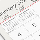 Blueline - 2026 Calendrier mural mensuel Blossom - 8 po x 11 po - Bilingue-Support de carton renforcé