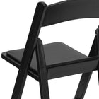 Flash Furniture – Chaise pliante en résine Hercules, capacité de 1000 lb, siège en vinyle noir, noir, 4/paquet-Finition de cadre en noir