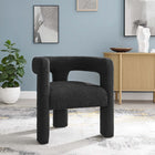Modway - Kayla Boucle Tapis Fauteuil - Noir-Cadre en bois solide
