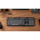 Keychron - Clavier mécanique sans fil K10 Max à LED blanches - Échangeable à chaud - Interrupteur rouge - Disposition pleine taille - Noir-Dimensions totales : 5.34 po L x 17.39 po W x 2.3 po H
