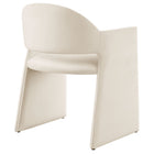 Modway - Talia Performance Velvet Fauteuil à manger - Alabaste-Arrivée entièrement assemblée