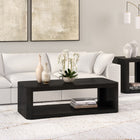 Hudson&Canal - Table basse rectangulaire Kellan 47" L - Grain noir-Caractéristiques assemblage facile