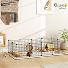 PawHut - Parc pour cochons d’Inde 14 po H 12 panneaux, avec porte-Offre un espace spacieux pour que vos animaux puissent jouer librement 