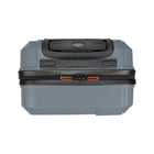 Swiss Mobility - Valise de cabine à coque rigide 21.50po de la collection QUAD - Gris-Intérieur doublé avec panneau de séparation, poches pratiques et sangles de serrage pour garder le contenu organisé et en place