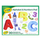 Crayola - Bloc-notes alphabet et chiffres, 30 pages, lot de 12, 360 feuilles au total-Les guides de lettrage majuscules et minuscules sur chaque page permettent aux enfants d'utiliser les guides comme des feuilles de travail traçables ou de s'entraîner seuls