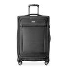 Ricardo Beverly Hills - Avalon Moyen Valise de 24" - Noir-Tissu extérieur et doublure intérieure 100 % rPET — Fabriqués à partir de bouteilles de plastique recyclées afin de contribuer à réduire les déchets environnementaux.