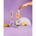 Sparkel - Bouteille d'eau Premium-Lave-Vaisselle - Les capuchons supérieur et inférieur sont amovibles pour faciliter l'insertion, le retrait et le nettoyage des fruits et des ingrédients.