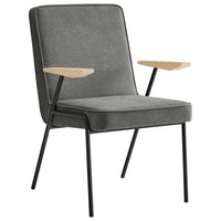 Modway - Vista Fauteuil à manger - Slate-Chaise d’accent pour salle à manger