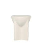 Plata Import Fuentes Table d'appoint ronde 15 po - Blanche-Fabriqué avec expertise en métal