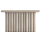 Hudson&Canal - Console rectangulaire cannelée Olie 55 po de large - Blanc aulne-La table est fabriquée à partir de matériaux MDF et PVC de haute qualité et durables