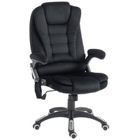 Vinsetto - Fauteuil de bureau exécutif à haut dossier avec massage 6 points par vibrations - noir-6 points de massage par vibrations pour détendre votre corps